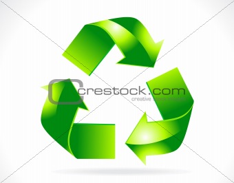 abstract 3d recycle icon
