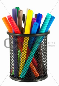 Set of felt-tip pens of different colors