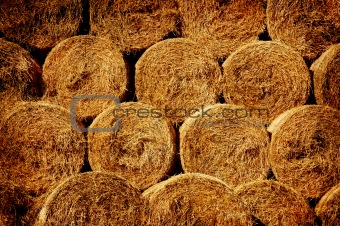 Background bales of hay