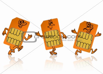sim card in the form of little people 