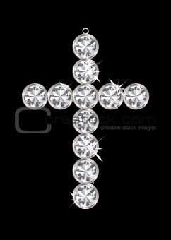 Diamond pendant cross