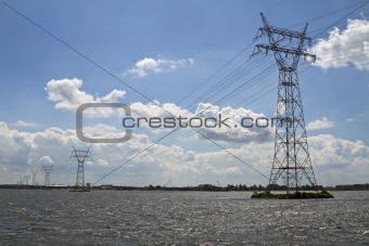 Electricity Power Lives on Dutch canal