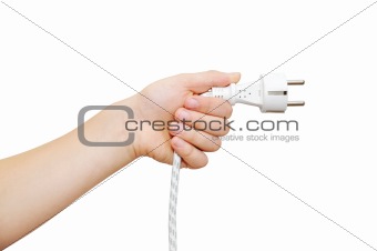 Holding electricity plug