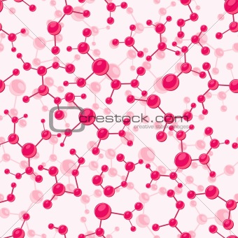 Chemical seamless pattern with molecules
