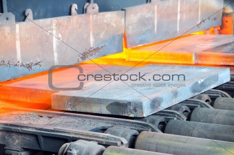 hot steel in oven