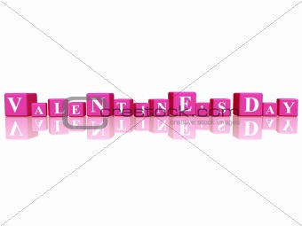 valentines day in 3d cubes