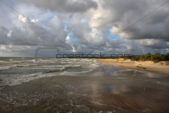 Baltic beach in Palanga, Lithuania.