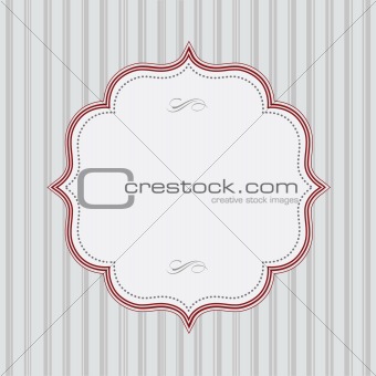 Vector Striped Background and Red Frame
