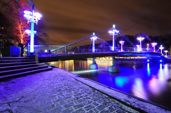 Night bridge in Turku