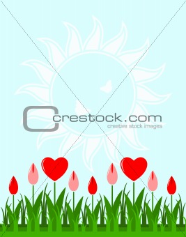 heart flower background