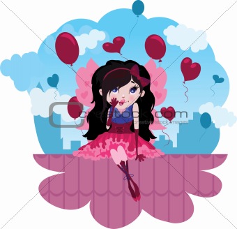 Cute Love Fairy cartoon vector