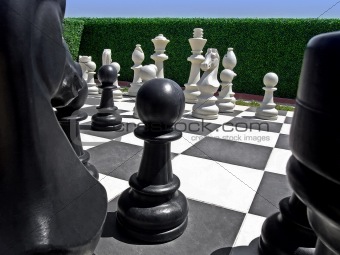 Chess in garden