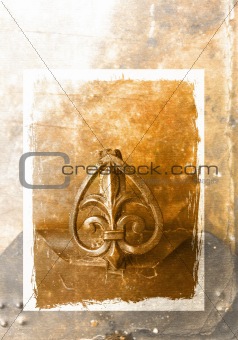 Grunge background with ornament