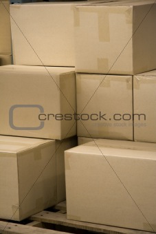 Stack of Boxes in a Warehouse