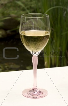 Wine Glass with White Wine
