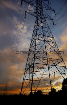 Powerlines at sunset4
