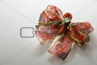 red christmas ribbon decoration