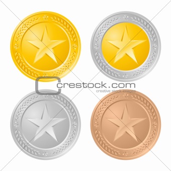 Four gold coins