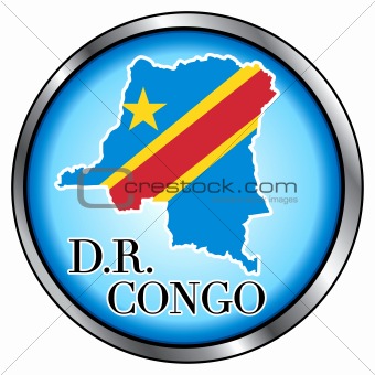 DR Congo Rep Round Button
