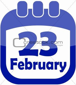 Icon February 23 calendar