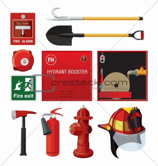 Set of firefighting equipment