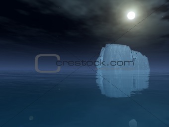 Iceberg in open sea