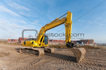 yellow excavator