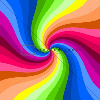Hypnotic color swirl background.