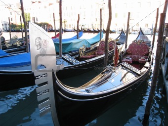 Gondolas in Venice, City of Romance