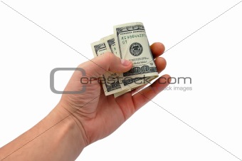 Dollars in hand