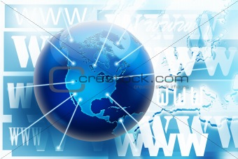 Internet and world wide web connections concept picture