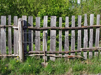 old wooden fence    