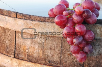 Grapes over barrel