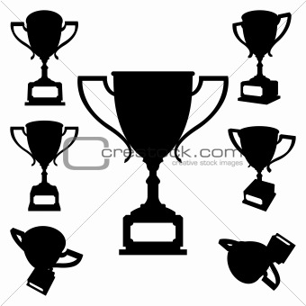 Sport cups silhouettes