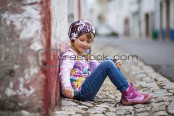 Little girl outdoors