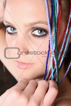 Model with beads