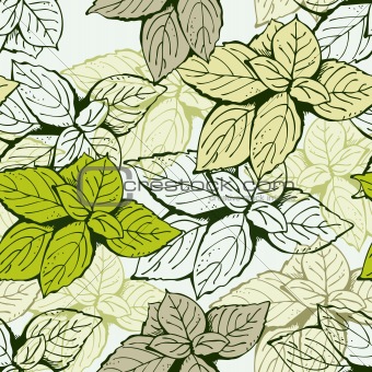 Seamless leaf floral pattern