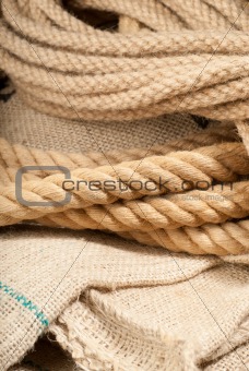 Twin brown ropes