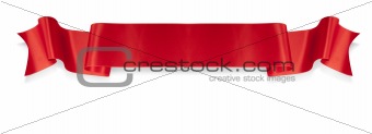 Elegance red ribbon banner 