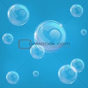 Blue bubble background