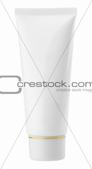 White cosmetic tube
