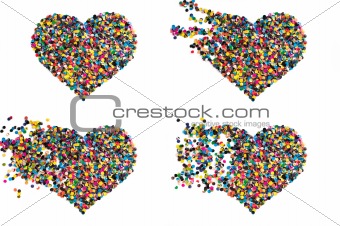 Confetti heart