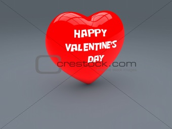 Happy Valentine Day written on the heart