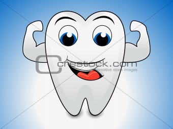 abstract tooth cartoon