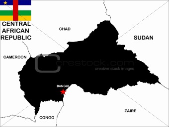 central african republic map