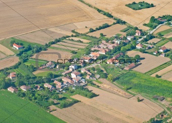 Village, aerial view
