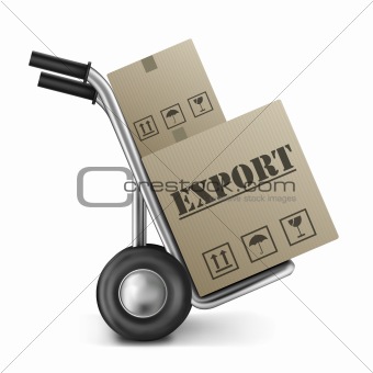 export cardboard box trolley