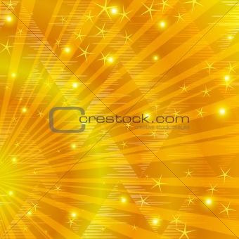 Gold background with beams