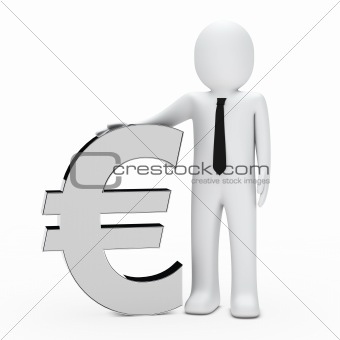 Businessman hold euro