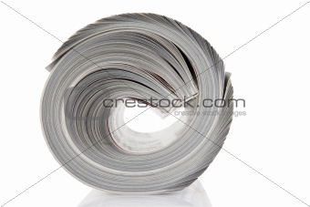 Magazine Roll isolated on white 